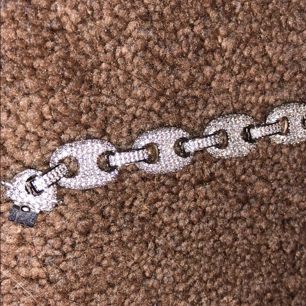 CZ Gucci link bracelet